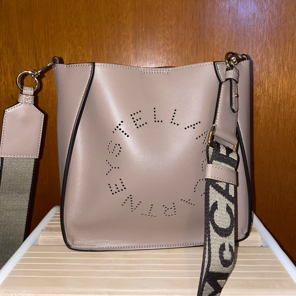 Stella McCartney moss logo shoulder bag